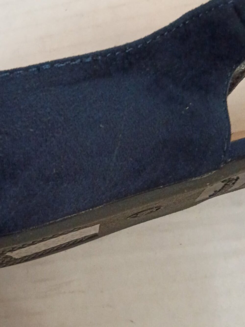 Ataiwee Navy Faux Suede Pointed Toe Slingback Flats Women’s 8W - Picture 8 of 9